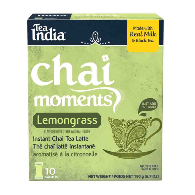 Tea India Chai Moments Lemongrass 10 Pc, 190 Grams
