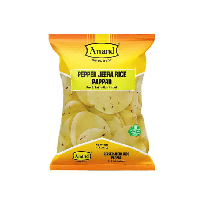 Anand Pepper Jeera Rice Pappad, 200 Grams