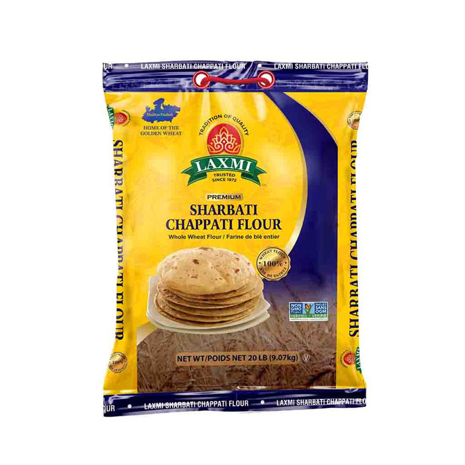 Laxmi Sharbati Chappati Flour, 20 Lb