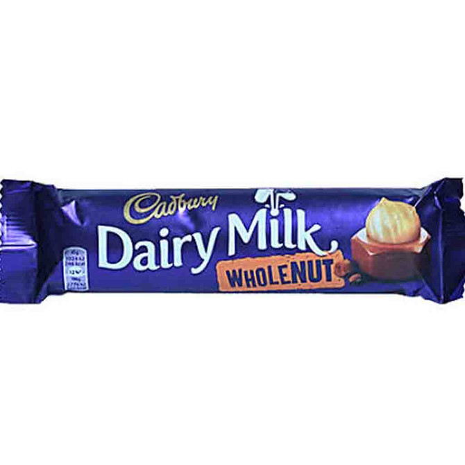 Cadbury Dairy Milk Wholenut, 180 Grams