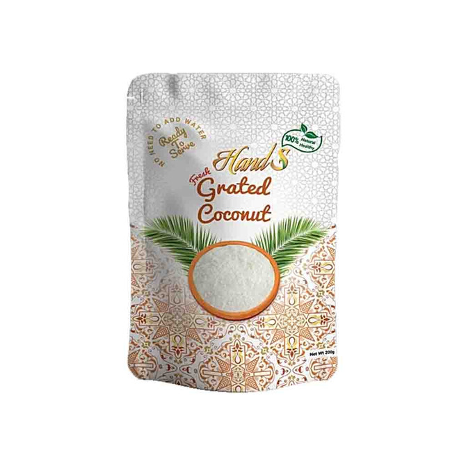 Hands Fresh Grated Coconut, 200 Grams