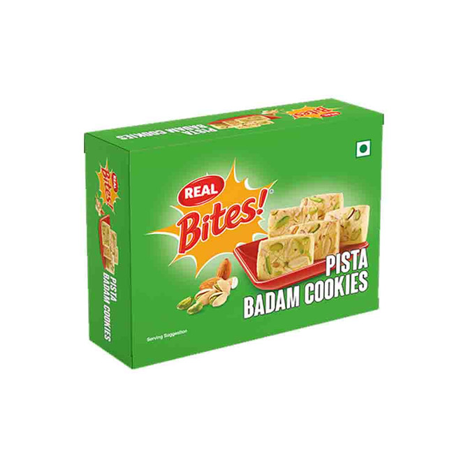 Real Bites Pista Badam Cookies, 200 Grams