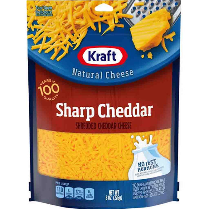 Kraft Sharp Cheddar Cheese Frozen, 8 Oz