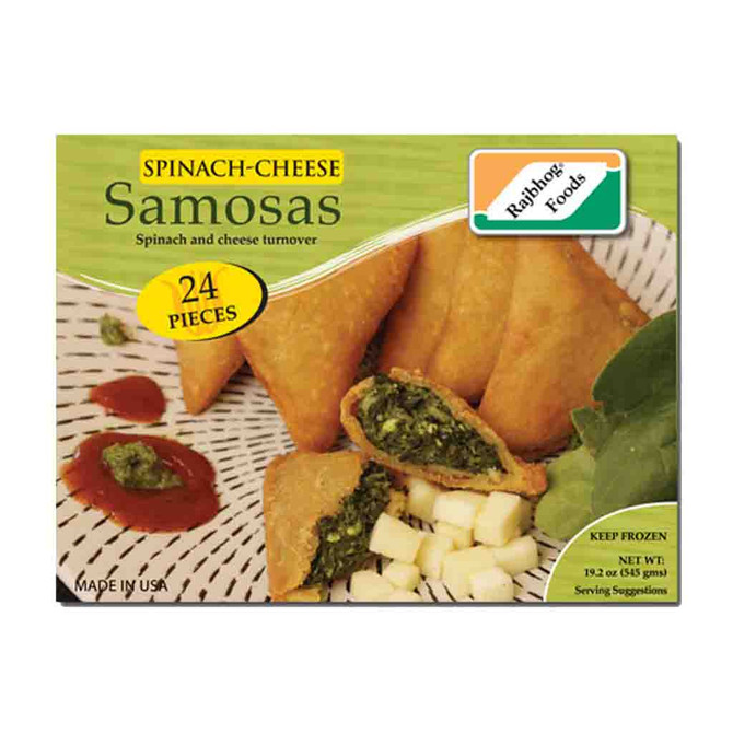 Rajbhog Spinach Cheese Samosas 24 Pc Frozen, 19.2 Oz