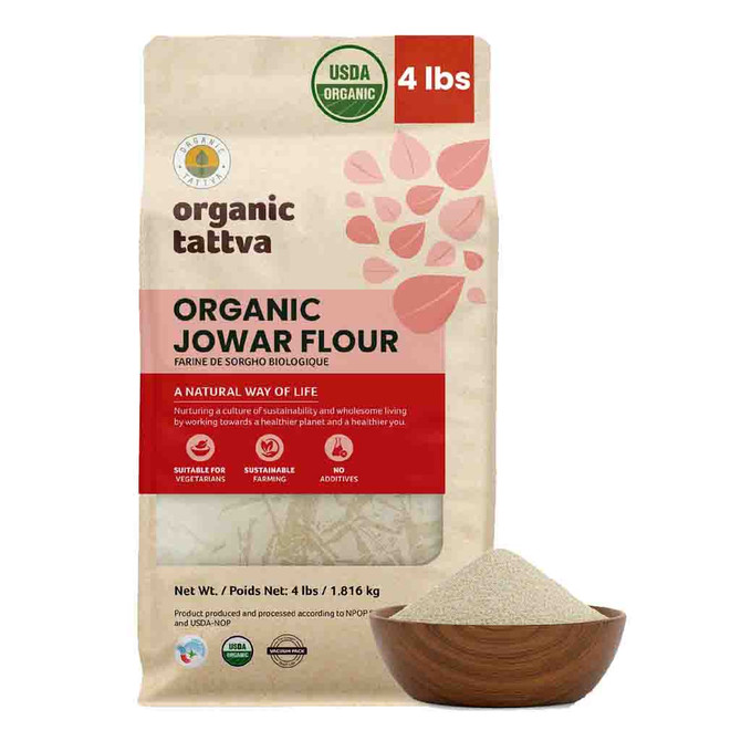 Organic Tattva Org Jowar Flour, 4 Lb