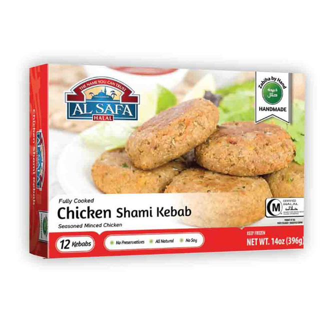 Al Safa Chicken Shami Kebab Frozen, 396 Grams