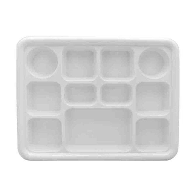 Plastic 11 Compartment Dinner Plates, 50 CT