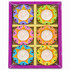 Decorative Multicolor Lotus Tealight Candle Set – 6 Pcs