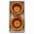 Decorative Diya Set – Maroon, 1 Set
