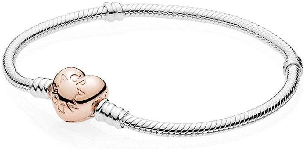 Pandora Moments Heart Clasp Snake Chain Bracelet 580719-16 Jacob