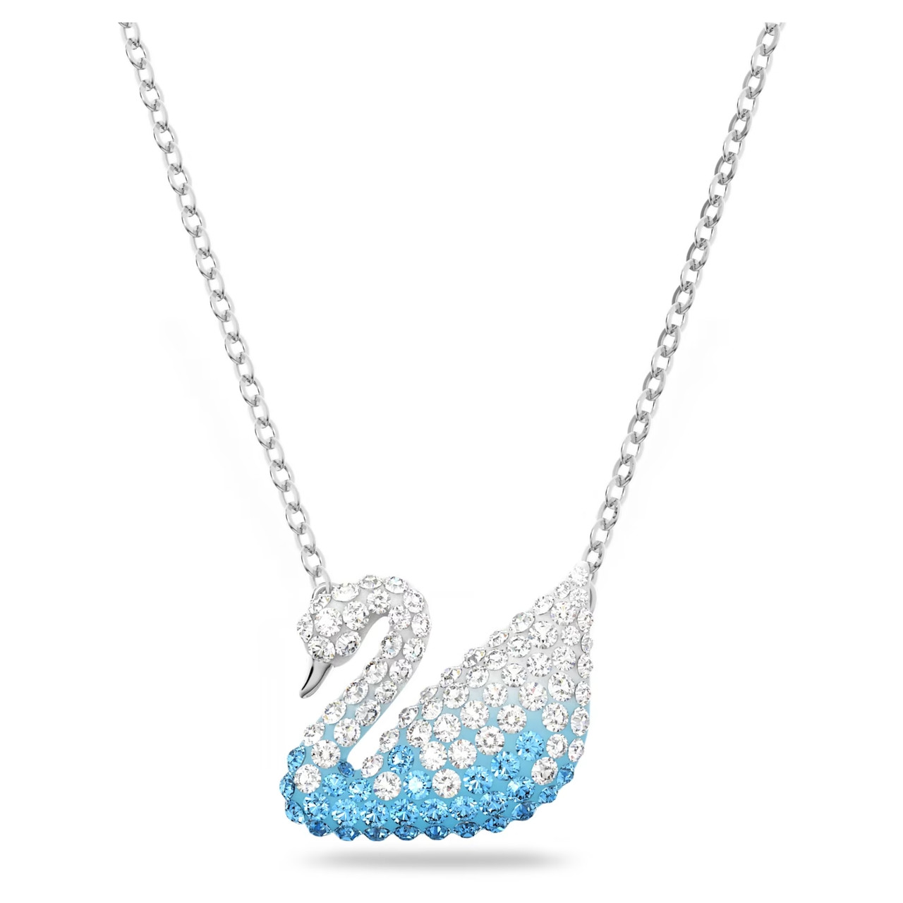 Swarovski Iconic Swan Pendant Swan - Medium - Blue/Rhodium Plated 5512095