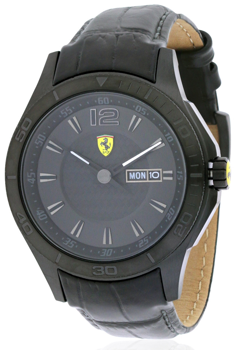 Ferrari Scuderia Leather Mens Watch 0830093 - Jacob Time Inc