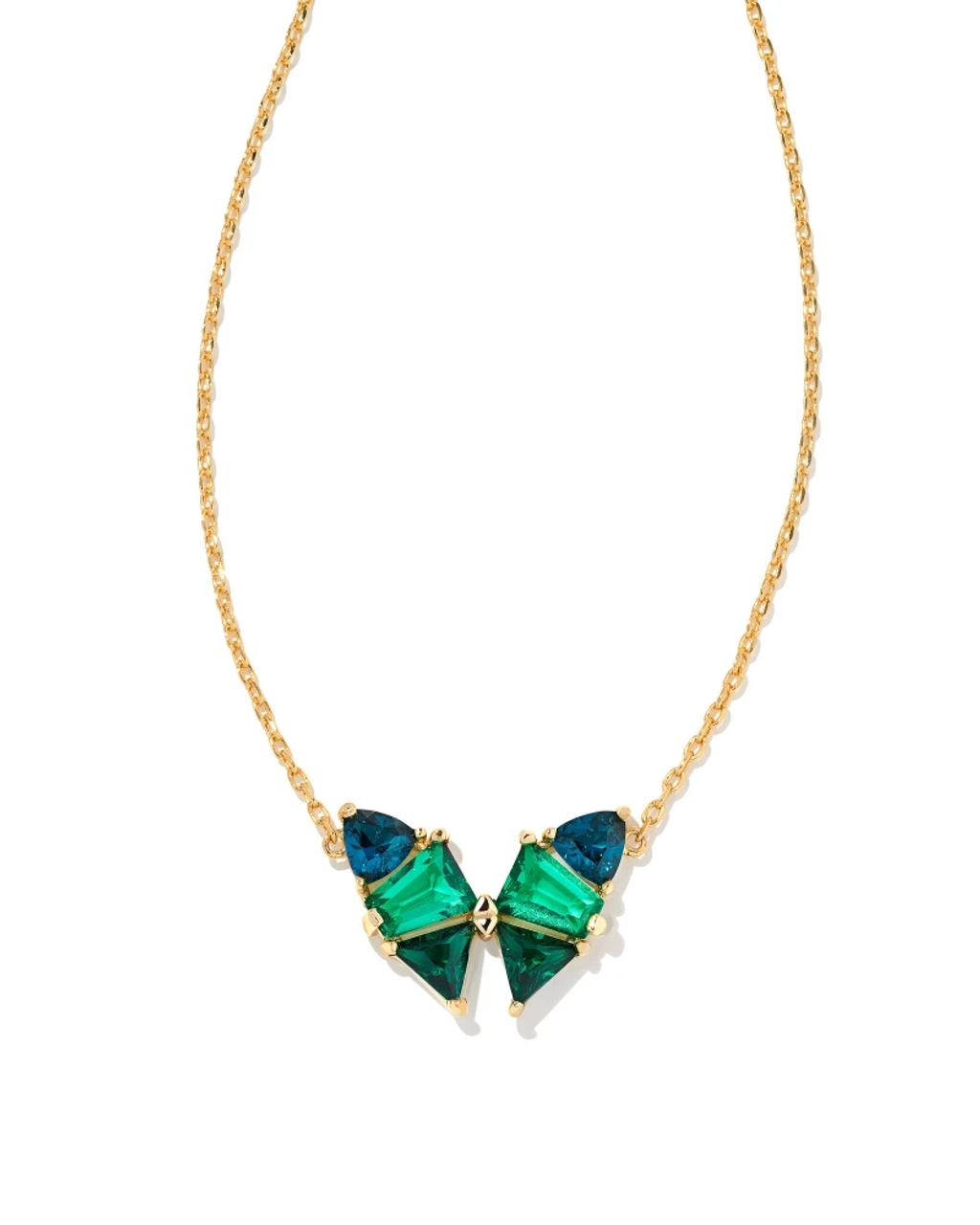 Dottie Gold Multi Strand Necklace in Emerald | Kendra Scott
