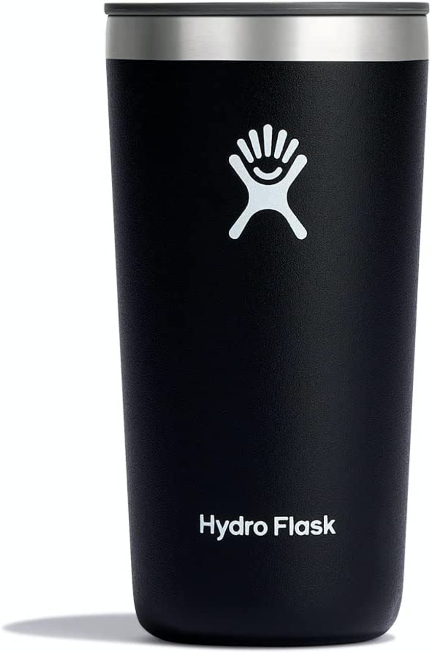 Insulated　Tumbler　With　Hydro　Around　Flask　12　T12CP001　Lid　Black　All　Stainless　Oz　Steel　Jacob　Time　Inc