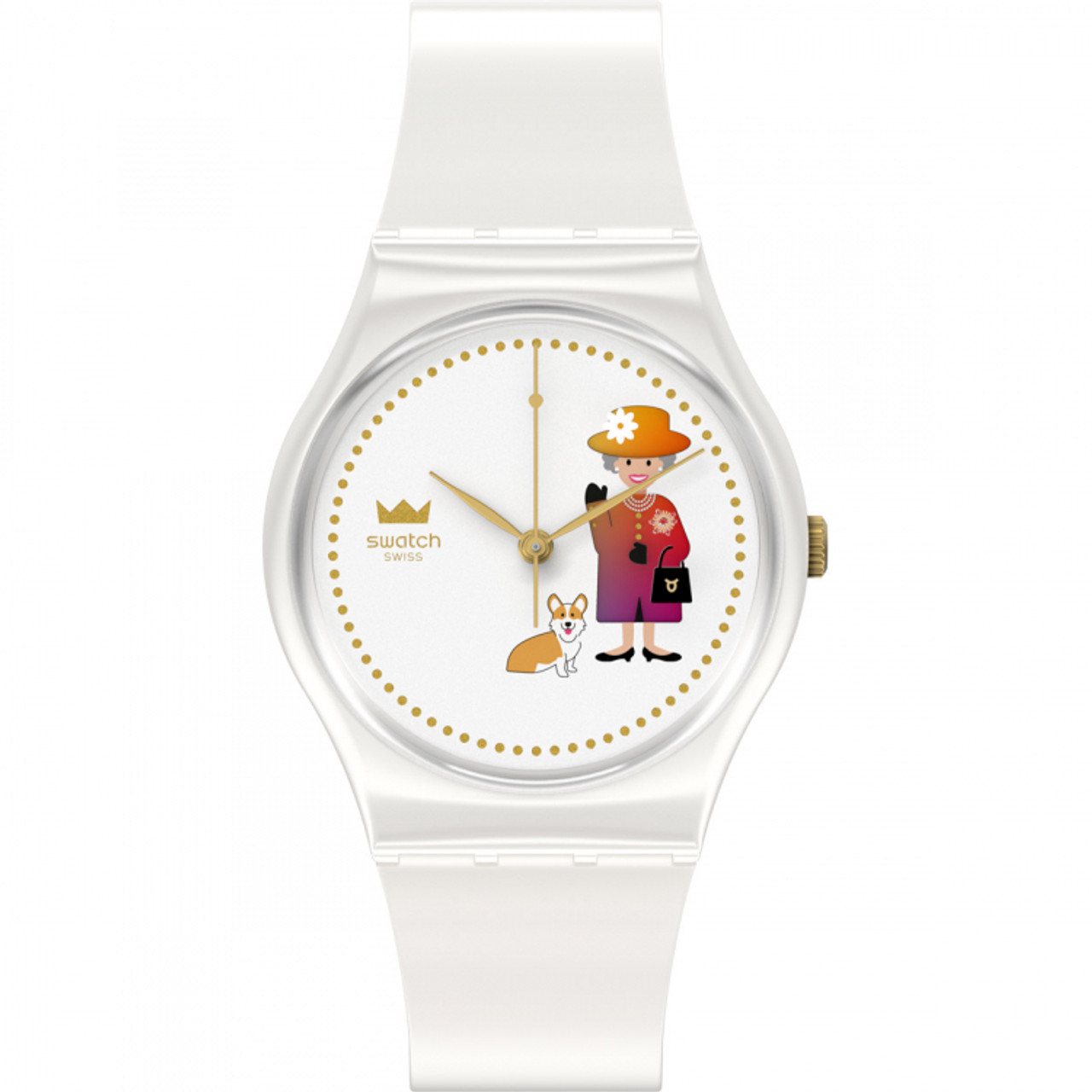 Swatch The Queens Platinum Jubilee HOW MAJESTIC Ladies Watch GZ711