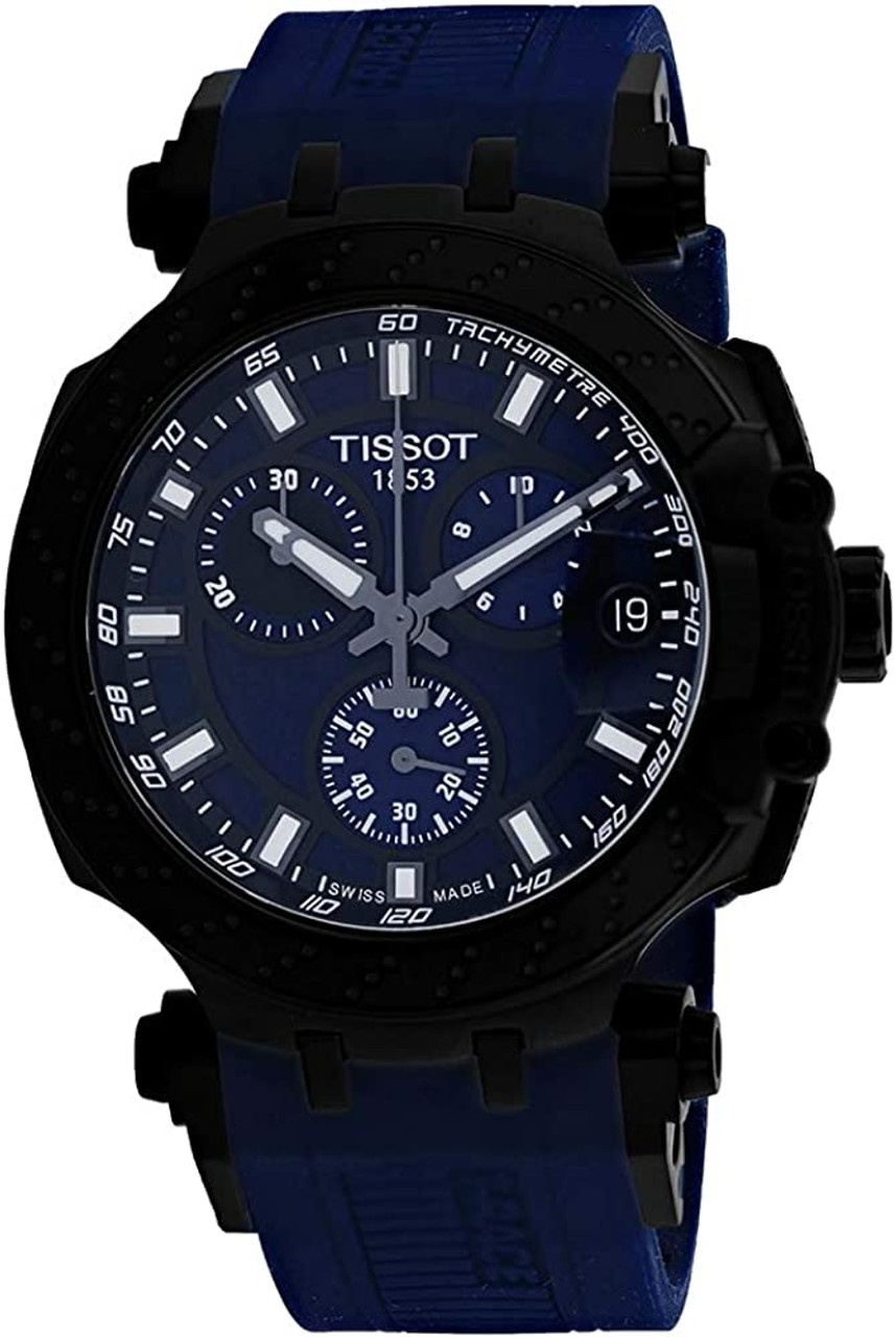 Tissot T-Race Chrono Blue Silicone Mens Watch T1154173704100