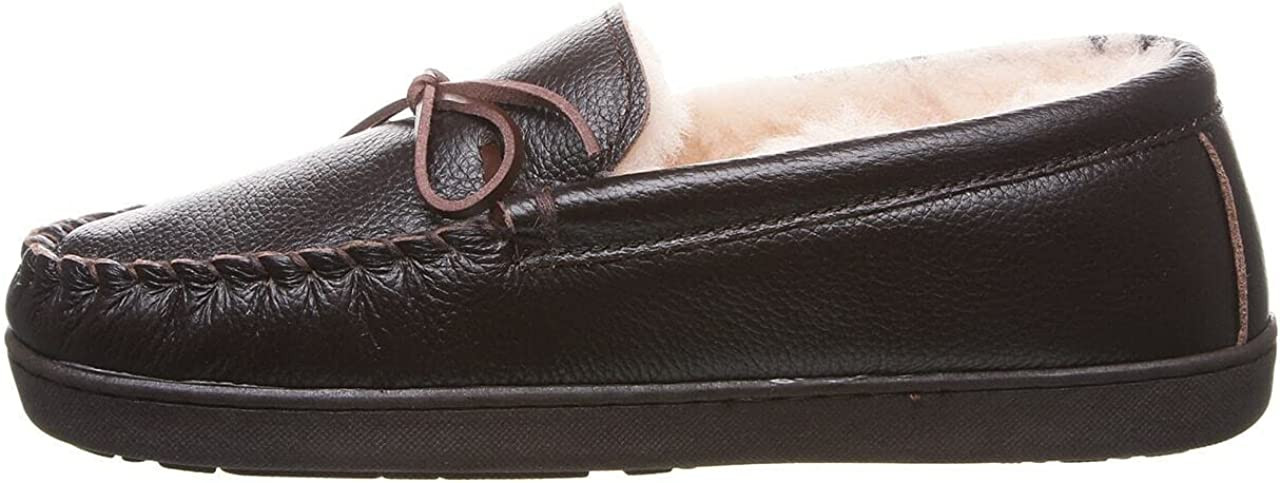 BEARPAW Mens Mach IV Wide Leather Slippers Jacob Time Inc