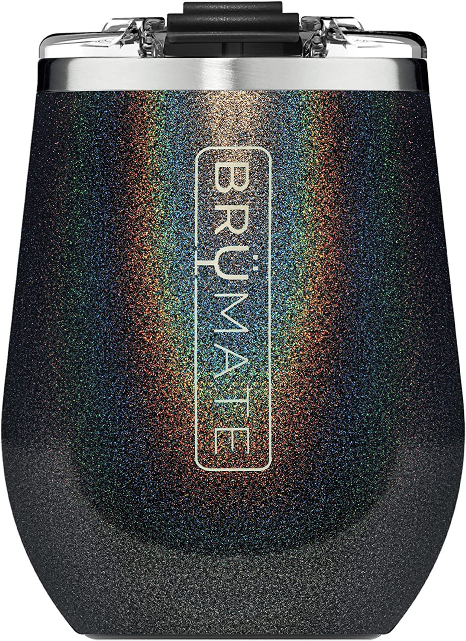 BruMate Uncorkd XL 14oz Wine Tumbler Glitter Violet