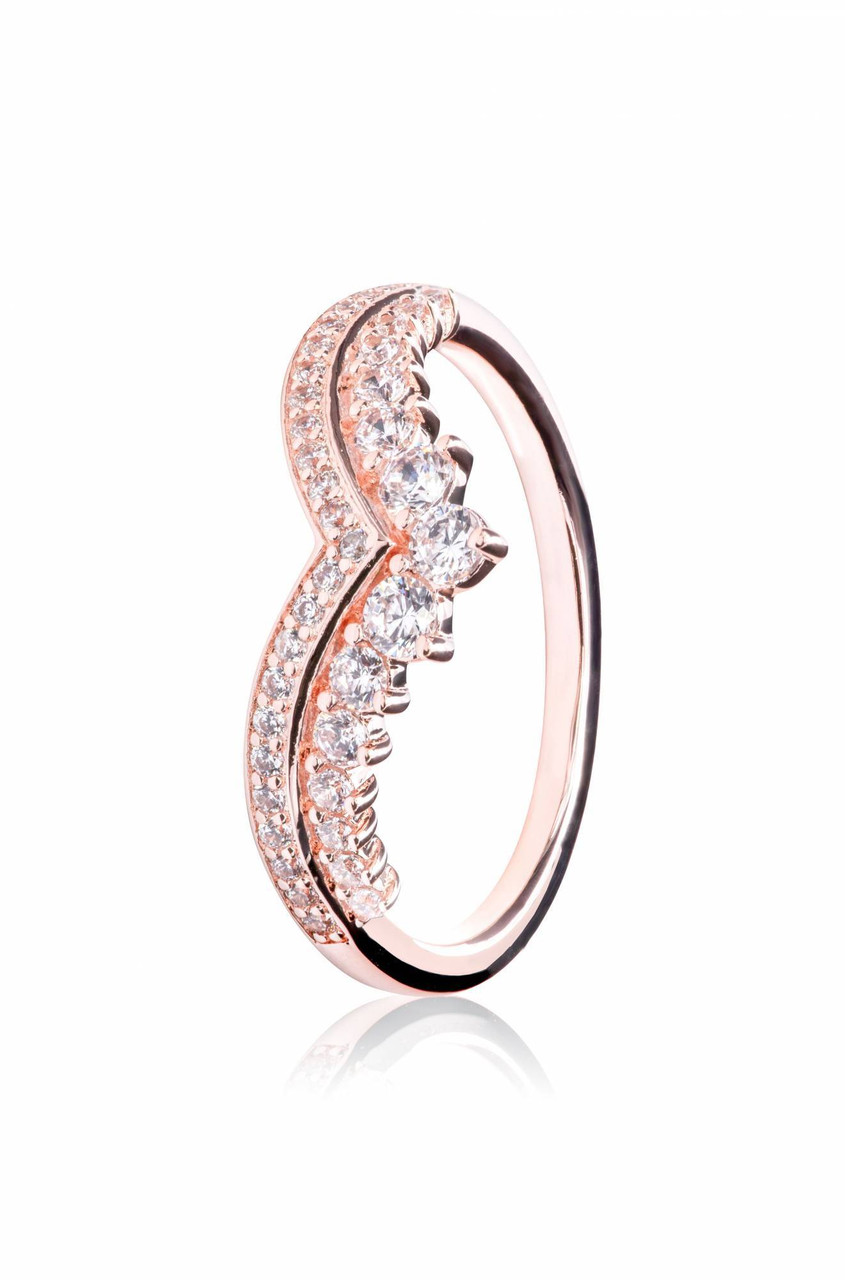 Pandora Princess Wishbone Ring 187736cz-54