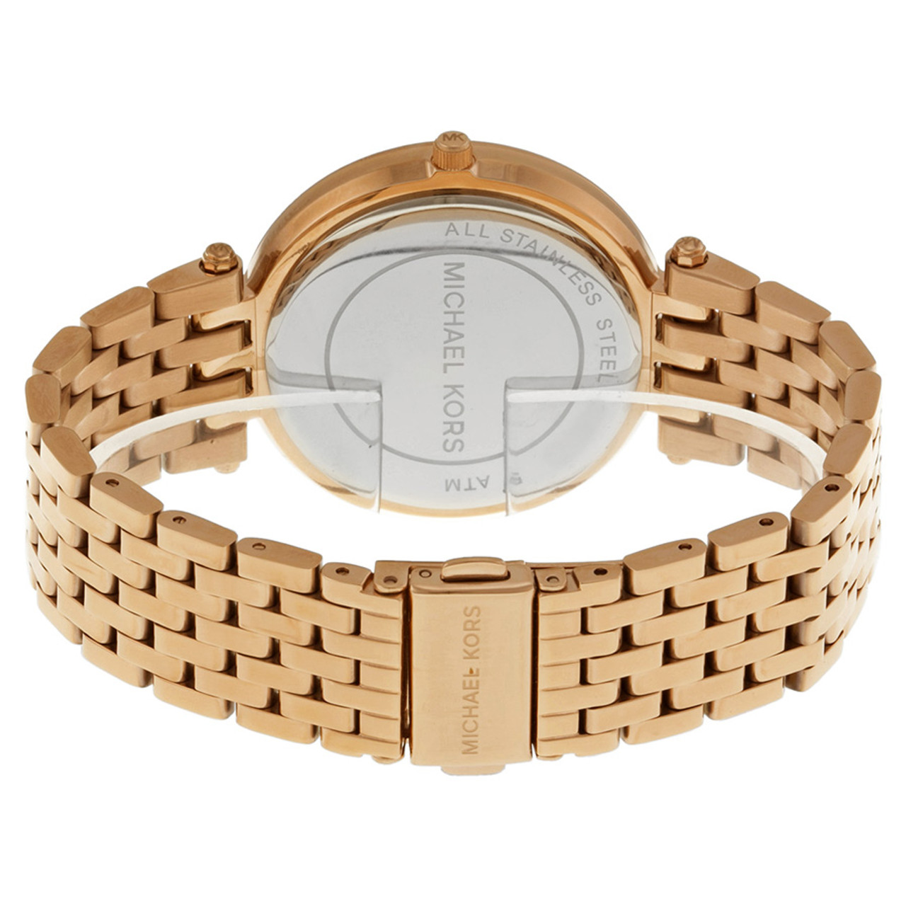 Michael Kors MK3192 Rose GoldTone Darci Stone Set Watch  eBay