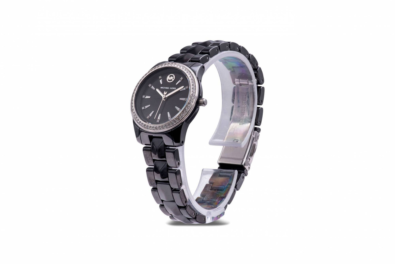 Michael Kors Runway Mercer Black Ceramic Ladies Watch MK6839 