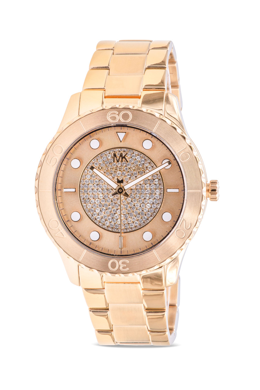 Michael Kors Women's Slim Runway Three-Hand Deep Pink Leather Watch 38mm |  Hawthorn Mall