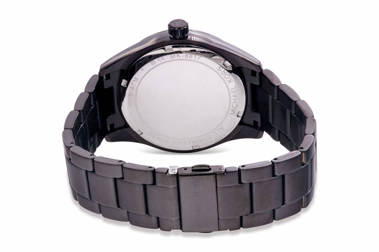 Michael Kors Layton Black Stainless Steel Mens Watch MK8817  display picture 2