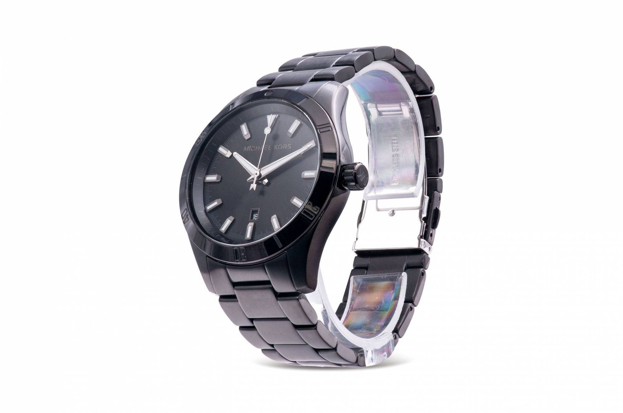 Michael Kors Layton Black Stainless Steel Mens Watch MK8817  display picture 3