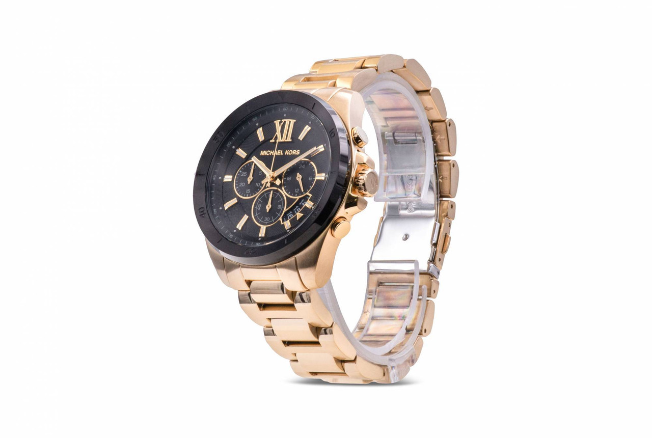 - Time Watch Mens Gold-Tone Brecken Chronograph Kors Inc MK8848 Michael Jacob