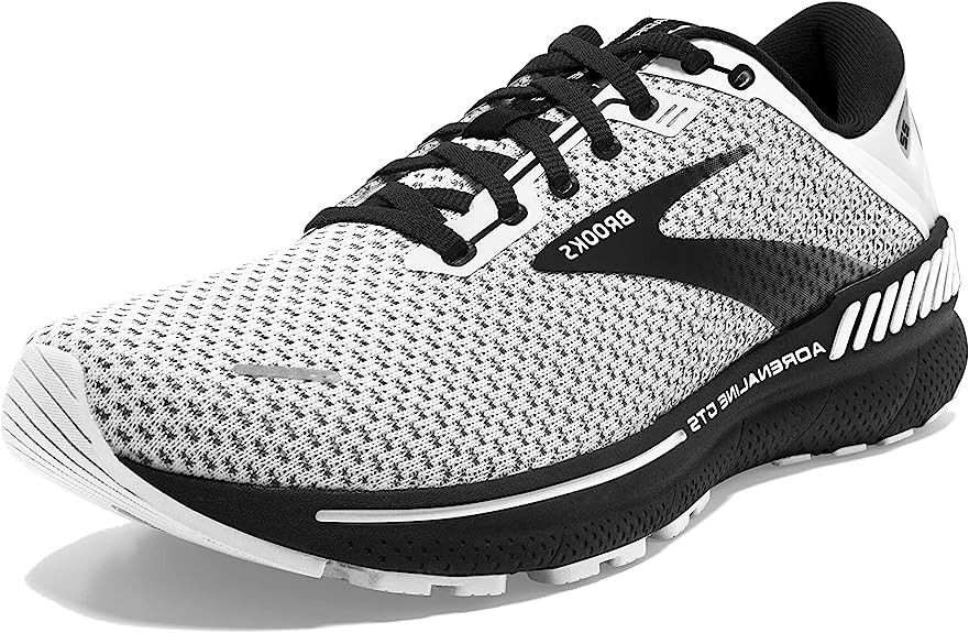 Brooks Mens Adrenaline GTS 22 Running Shoes White/Grey/Black
