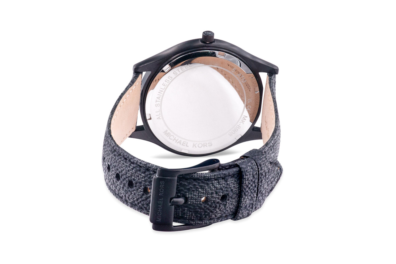 Runway Watch MK8908 Time Kors PVC Black Michael Slim - Jacob Mens Inc