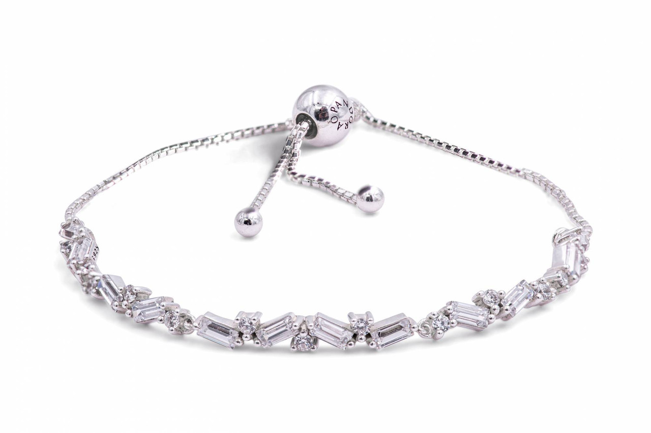 Pandora sparkling ice cube shop slider tennis bracelet