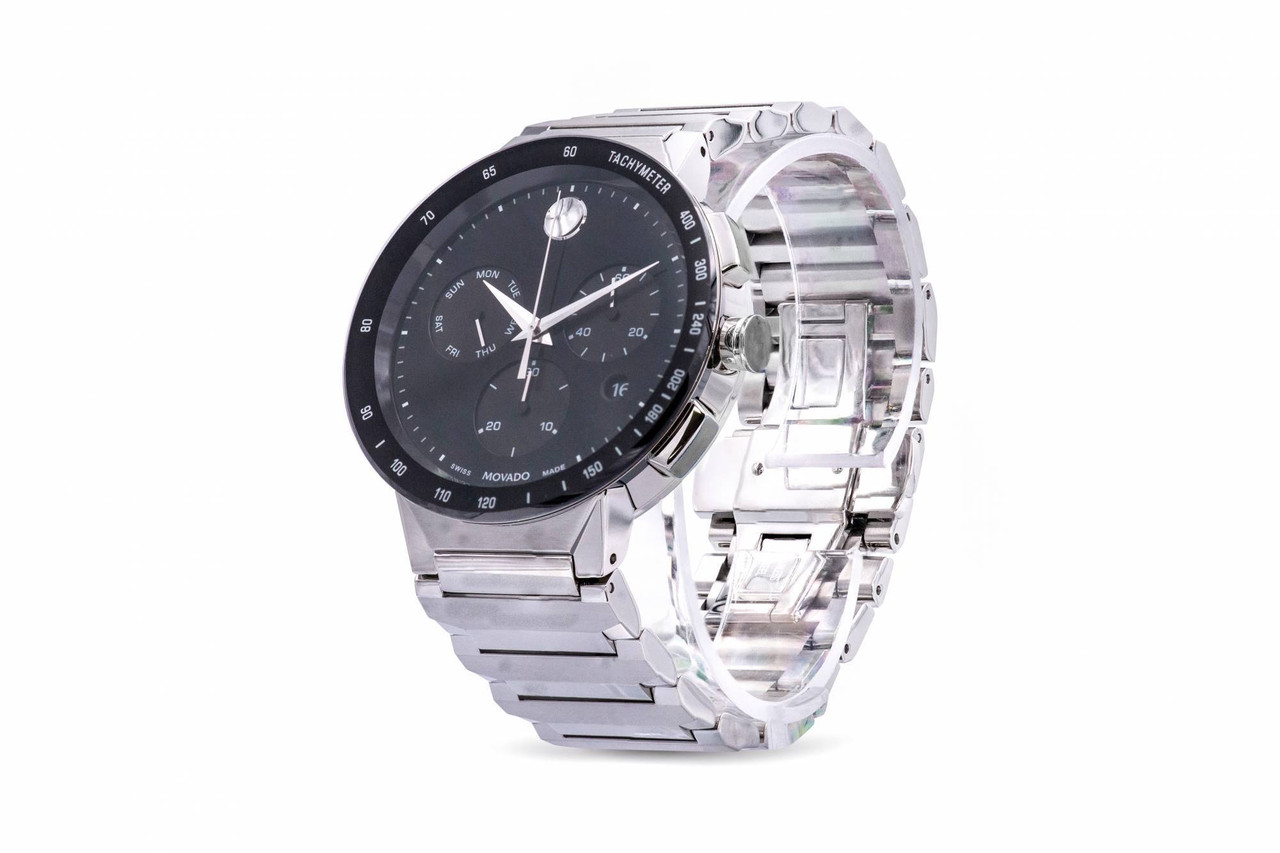 Movado Sapphire Chronograph Stainless Steel Mens Watch 0607239
