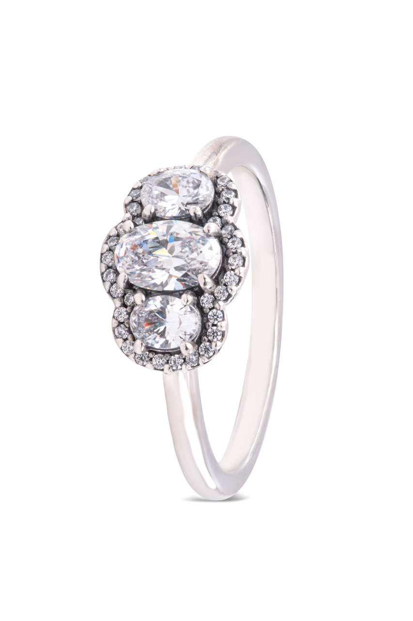 Pandora Three Stone Vintage Ring 190049C01-54 - Jacob Time Inc