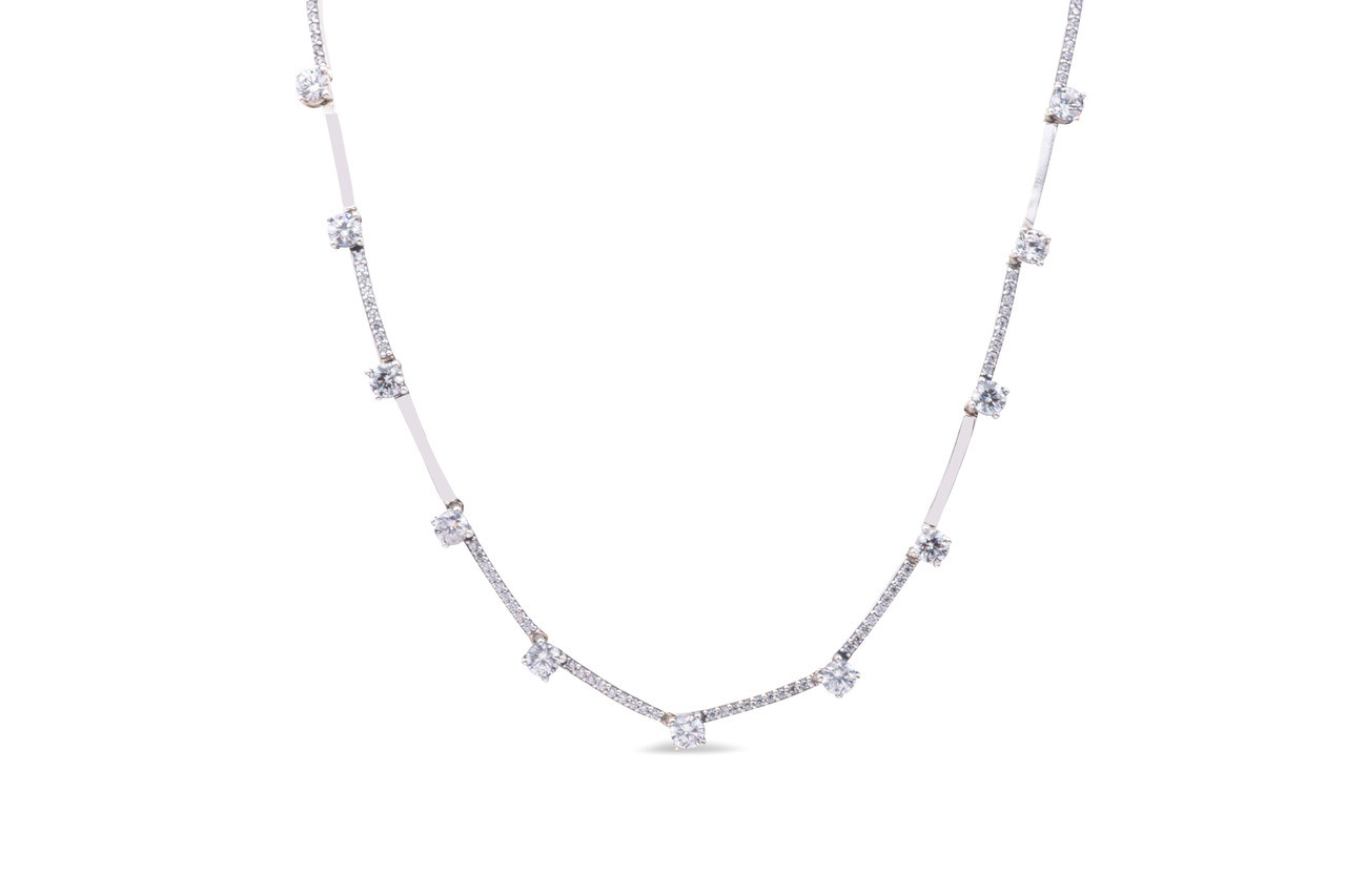 Pandora Sparkling Pave Collier Bars Necklace 390059C01-45 - Jacob