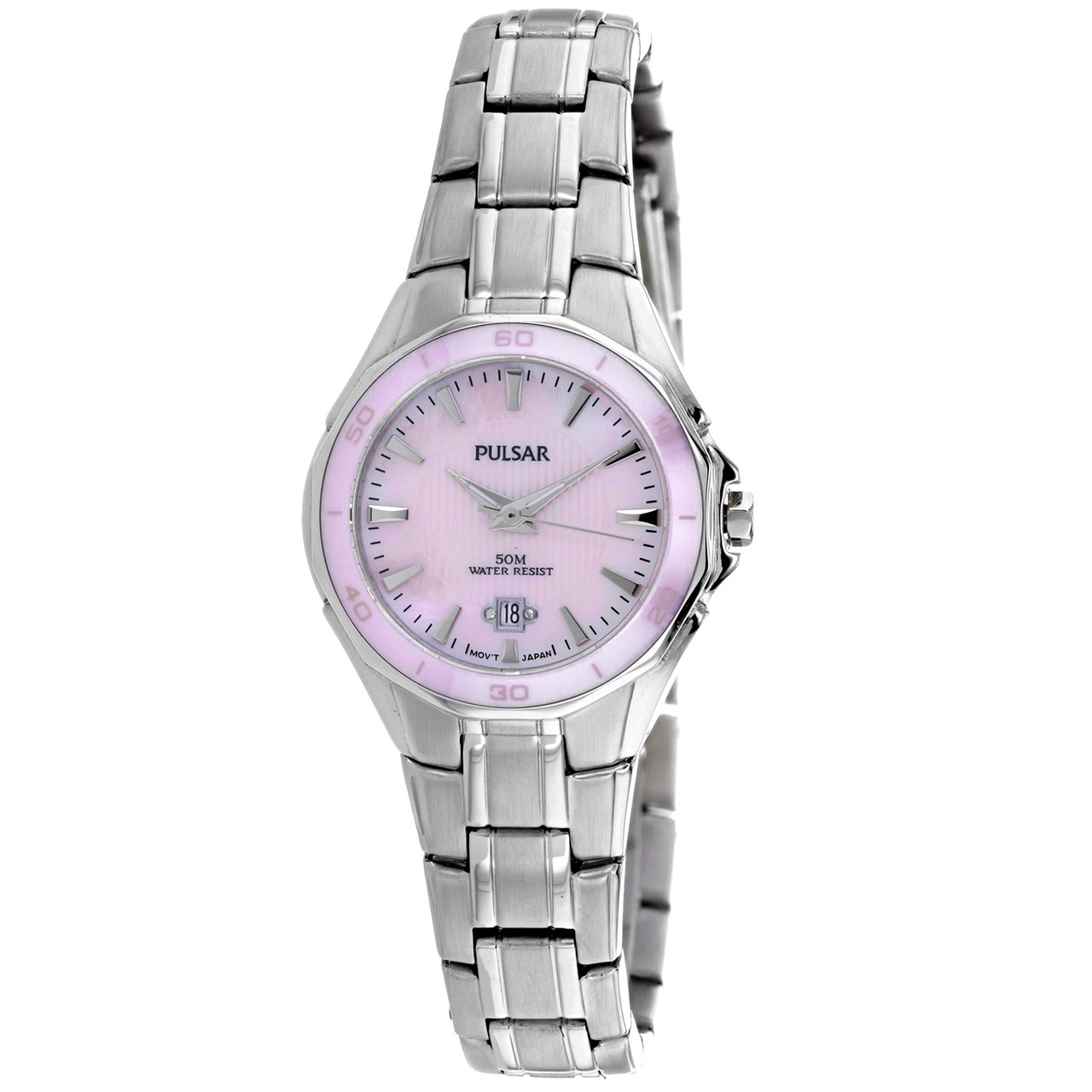 Pulsar Women's Classic Pink Dial Watch - Pxt899