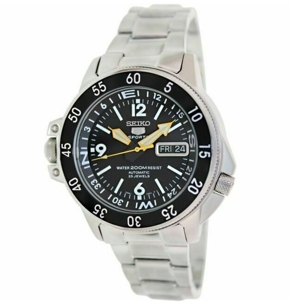 Seiko 5 Sport Land Shark Automatic Stainless Steel Mens Watch