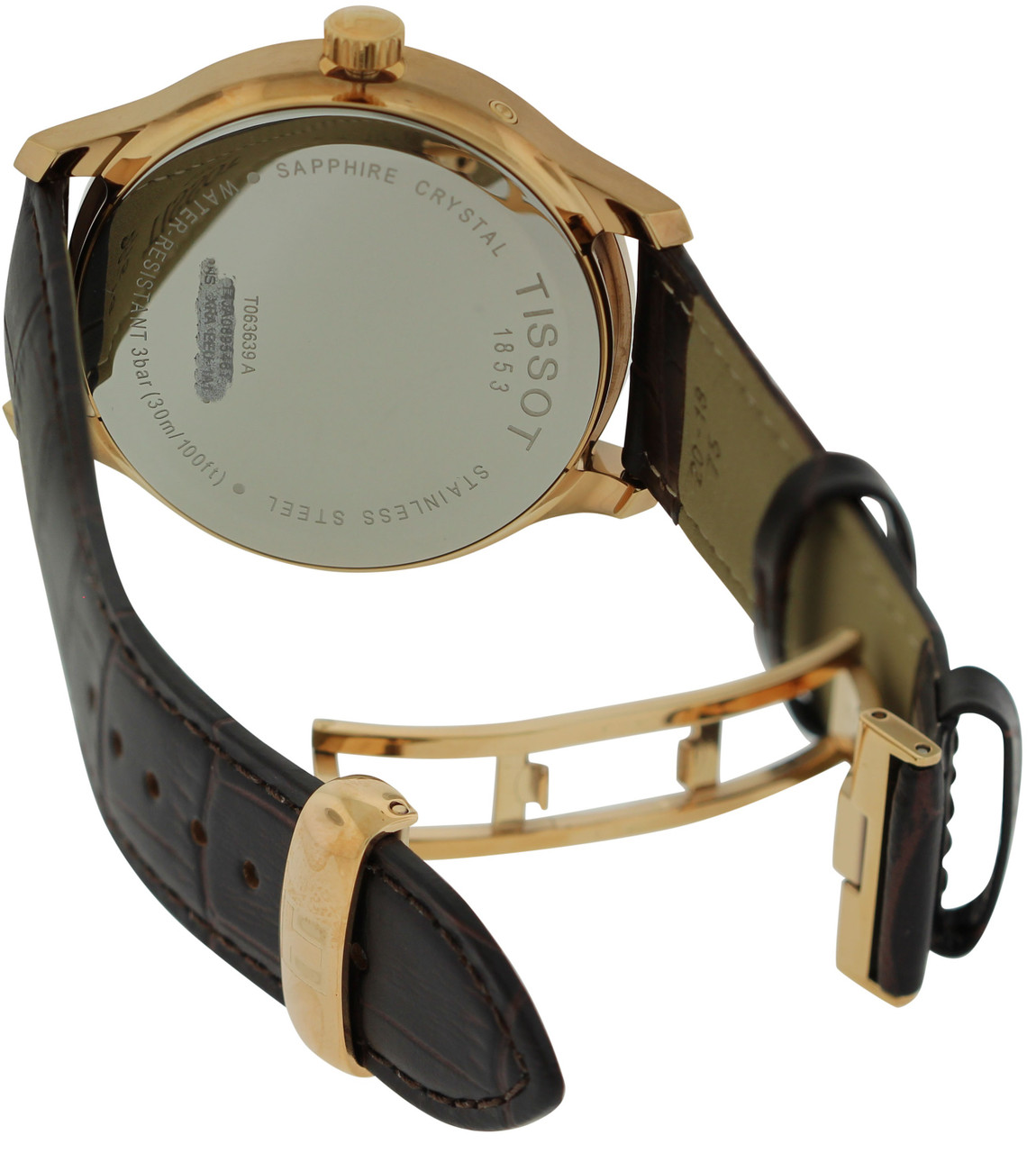 Tissot Tradition Rose Gold-Tone GMT Mens Watch T0636393603700