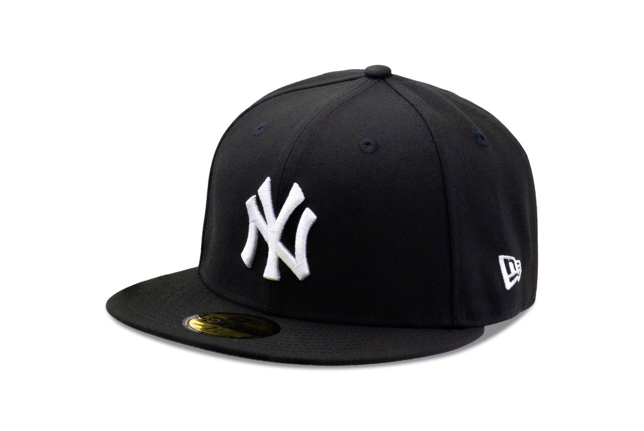 New Era New York Yankees Basic 59Fifty Fitted Cap Hat Black/White