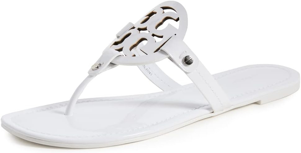 Tory Burch Womens Miller Thong Sandals Optic White Jacob Time Inc