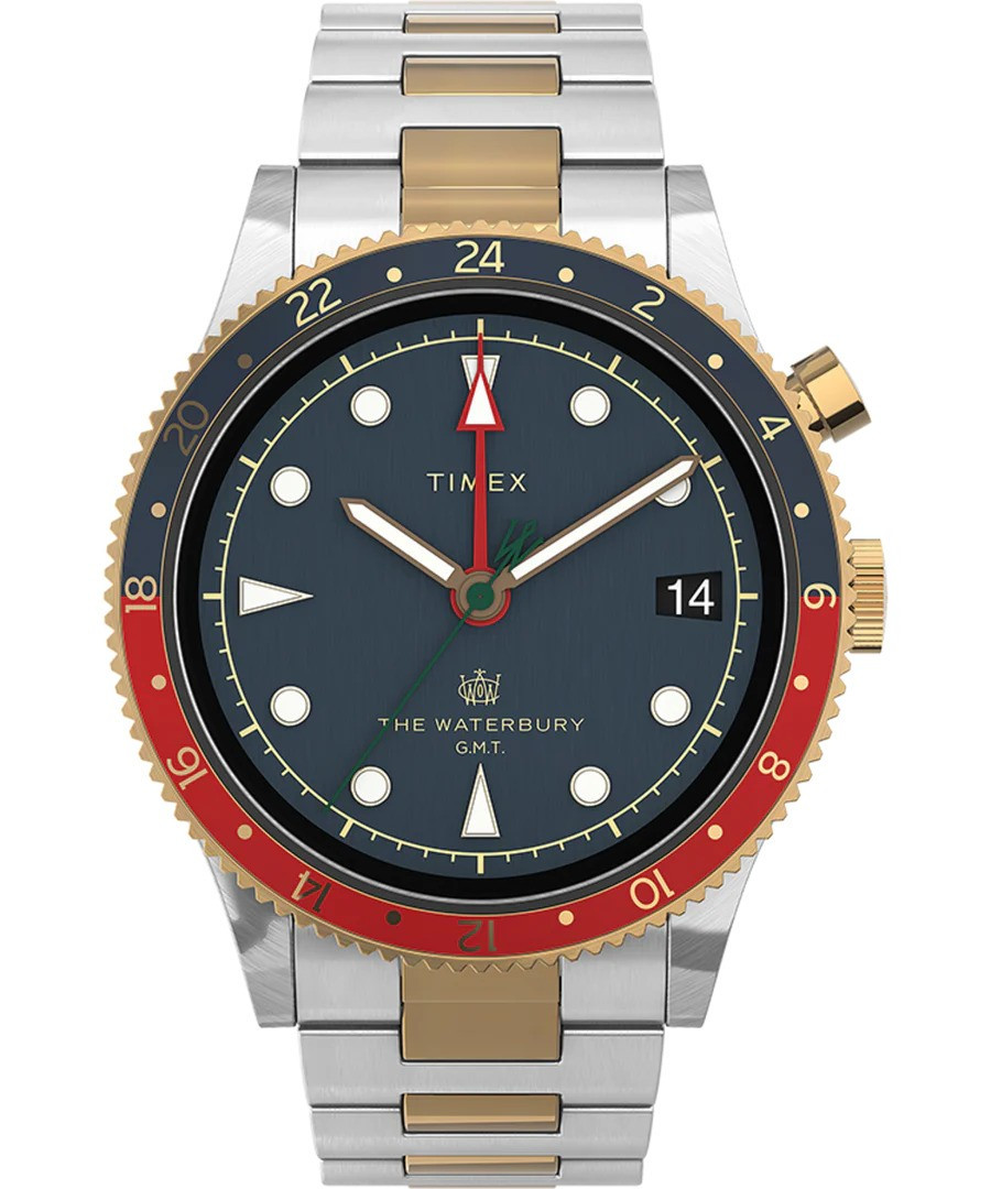 Timex Waterbury Two Tone Timex Waterbury Ace 41mm Watch Stainless