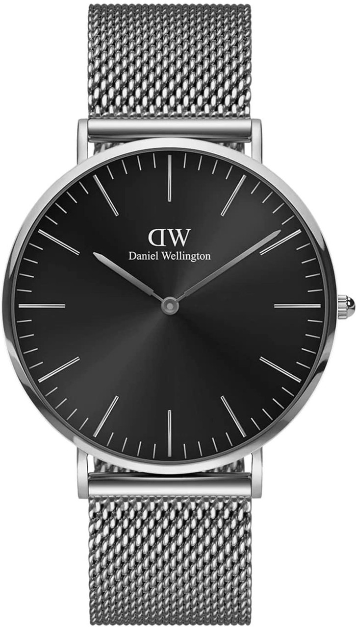 Daniel Wellington Classic Mesh Onyx Black Silver Mens Watch  display picture 3