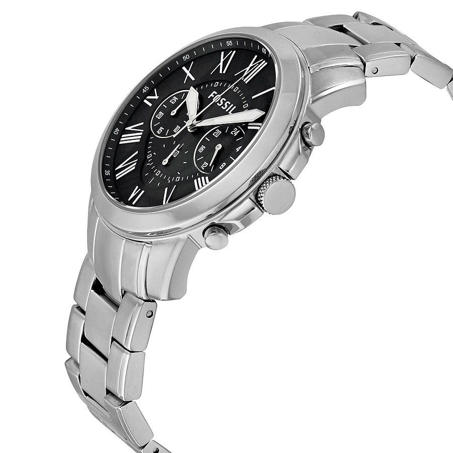Fossil Grant Stainless Steel Chronograph Mens Watch FS4736  display picture 1