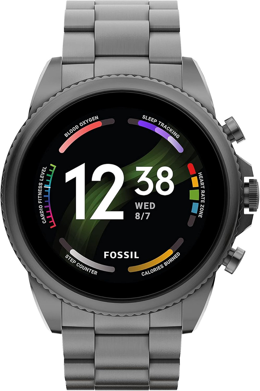 Fossil Mens Gen 6 44mm Stainless Steel Touchscreen SmartWatch
