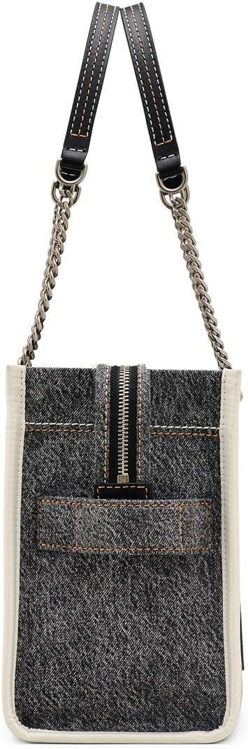 Marc Jacobs The Denim Chain Medium Tote Bag - Black Wash