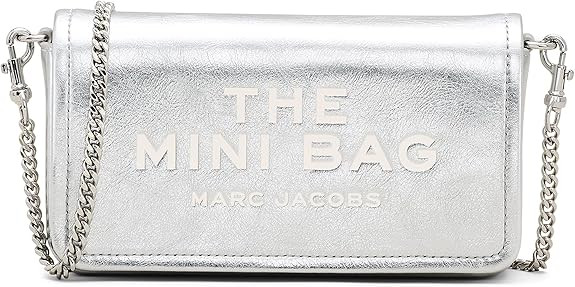 Marc Jacobs The Metallic Leather Chain Mini Bag - Silver