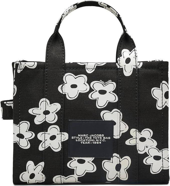 Marc Jacobs The Daisy Canvas Small Tote Bag - Black/White