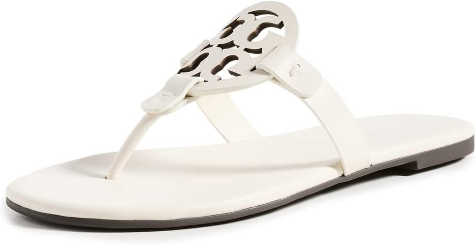 Tory Burch Womens Miller Soft Sandals - New Ivory/Off White - 6.5