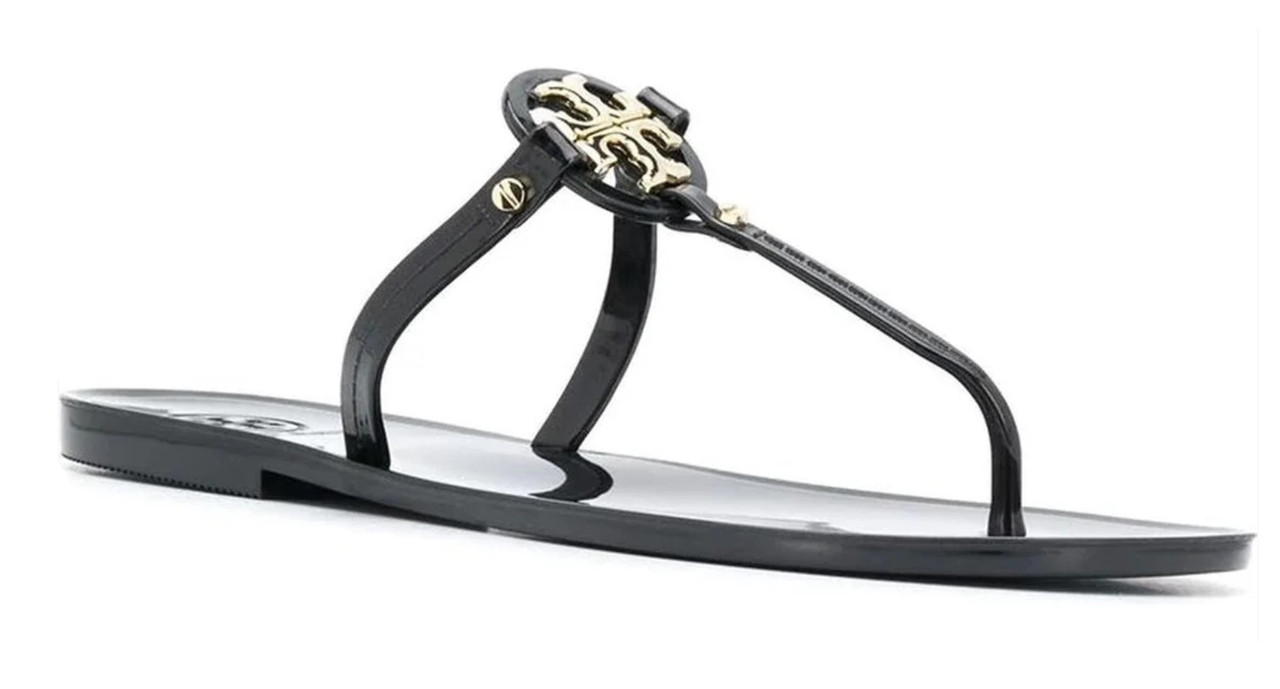 Tory Burch Mini Miller Flat Thong Sandal - Perfect Black - 7