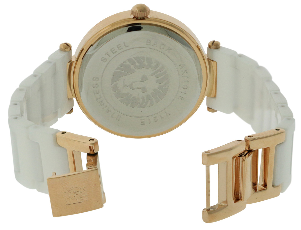 Anne Klein Watch AK/1018 Diamond Mother of Pearl Dial Ceramic Women\'s Creamy Watches - Anne Klein Tagged  main image 2
